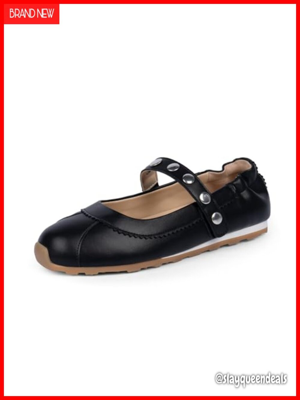 Mary Jane Ballet Sneakers Women Flat Faux Leather Round Toe Adjustable Strap